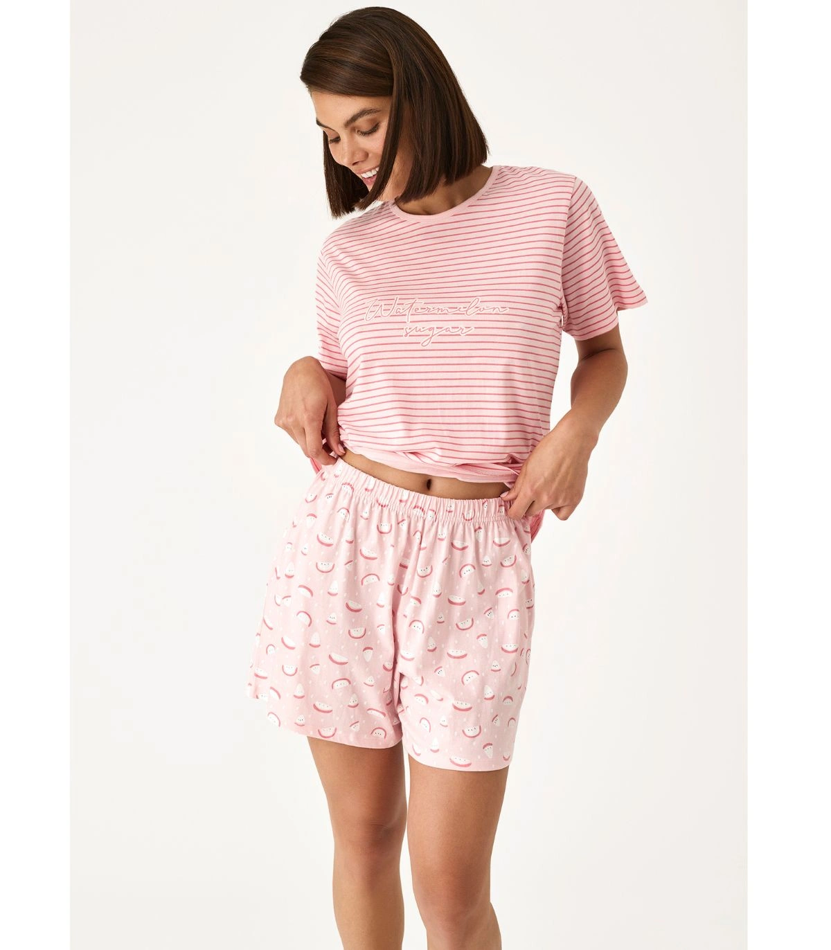 Pijama de Manga Corta para Mujer Promise 100% Algodón