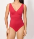 Bañador reductor Compressive rojo copa B 83464 Ysabel Mora