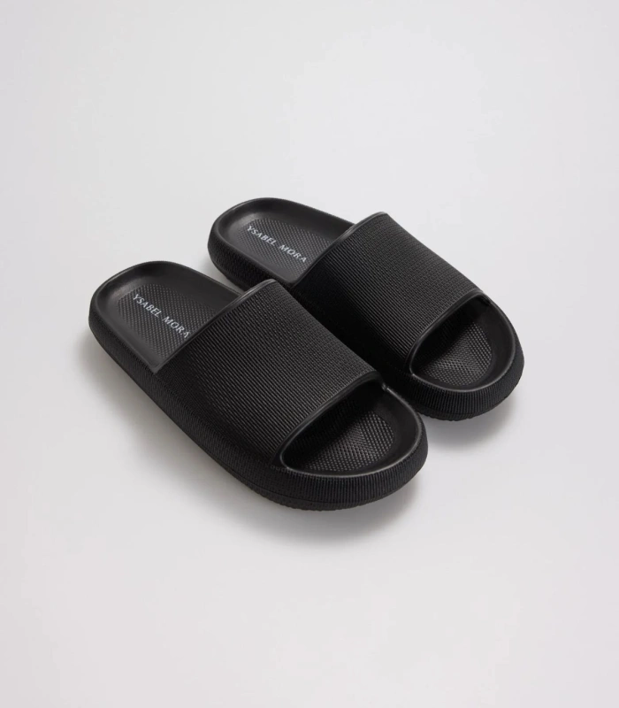 Chanclas de playa antideslizantes extra confort negro 86086 Ysabel Mora