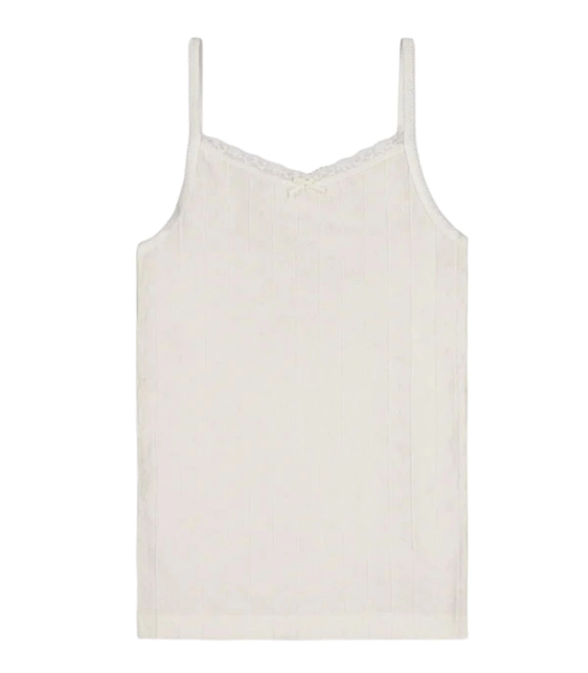 Conjunto Interior  Niña Ysabel Mora Camiseta de Tirantes con Espalda Abierta y Braga en Algodón, Ideal para Ceremonia y Comunión