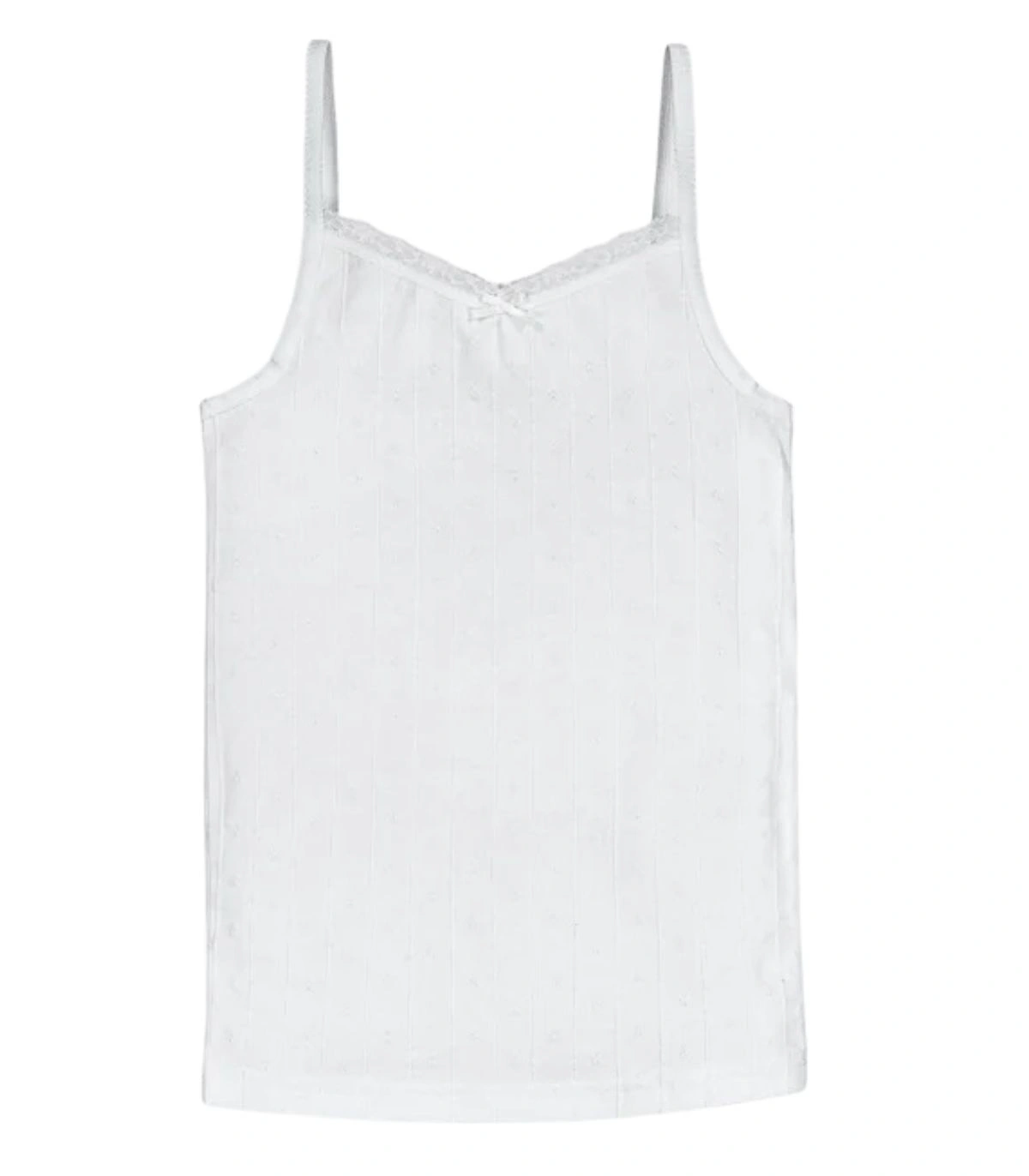 Conjunto Interior  Niña Ysabel Mora Camiseta de Tirantes con Espalda Abierta y Braga en Algodón, Ideal para Ceremonia y Comunión