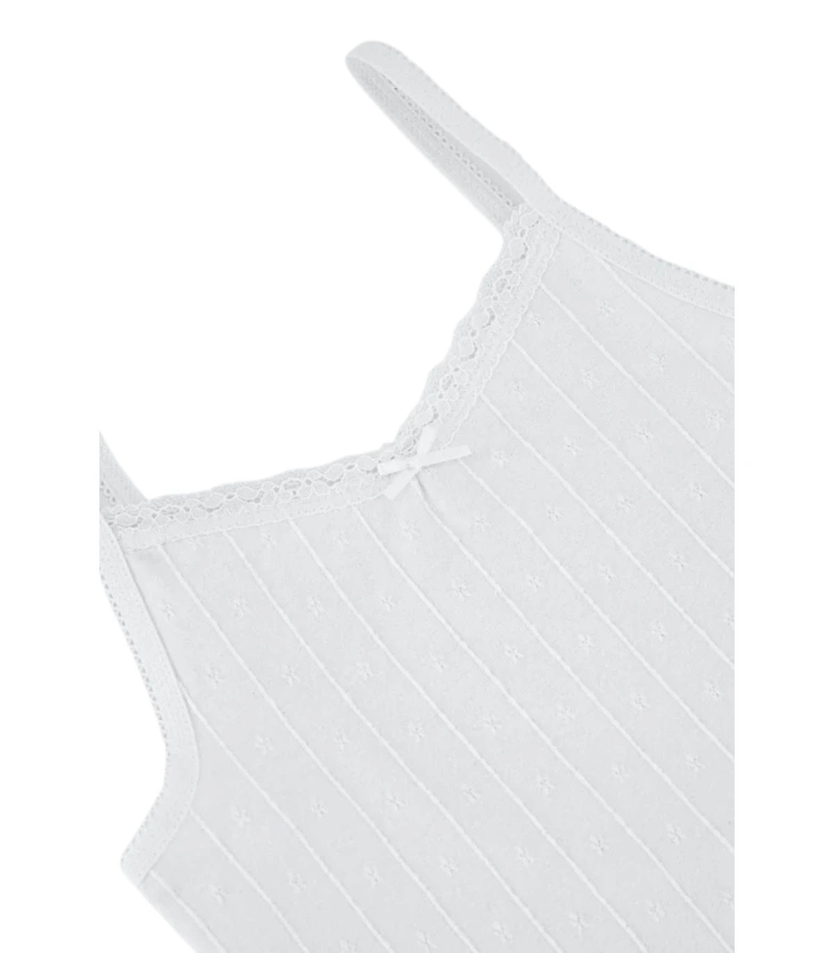 Conjunto Interior  Niña Ysabel Mora Camiseta de Tirantes con Espalda Abierta y Braga en Algodón, Ideal para Ceremonia y Comunión