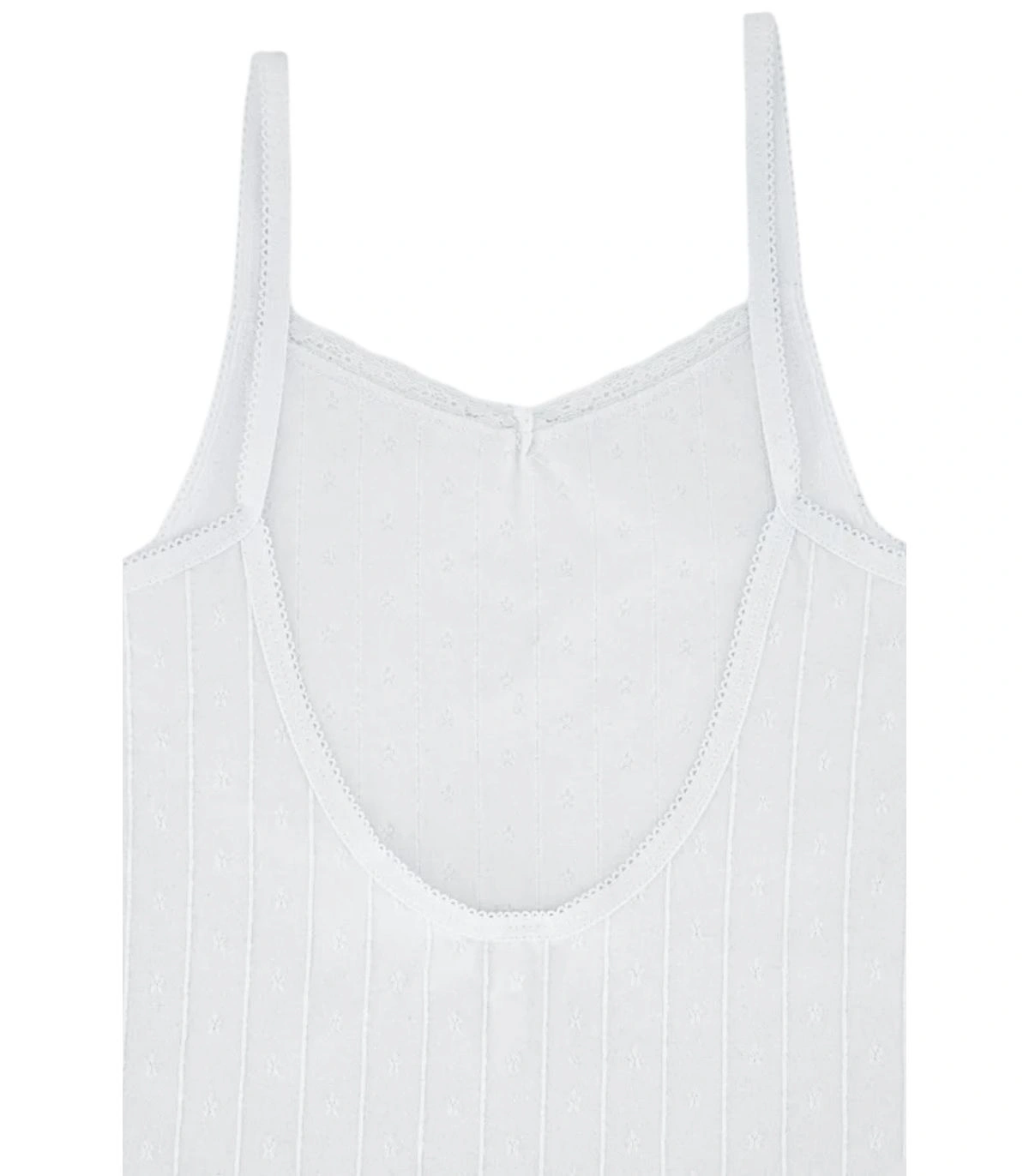 Conjunto Interior  Niña Ysabel Mora Camiseta de Tirantes con Espalda Abierta y Braga en Algodón, Ideal para Ceremonia y Comunión