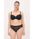 Conjunto Lencero de Capacidad Ysabel Mora | Colección Simply Love: Sujetador con Aro y Relleno + Braga Midi con Encaje - Negro
