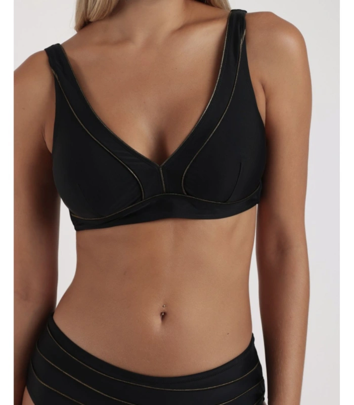 Bikini de Gran Capacidad ADMAS Cooper Curvy Line. Diseño sin Aros - Negro