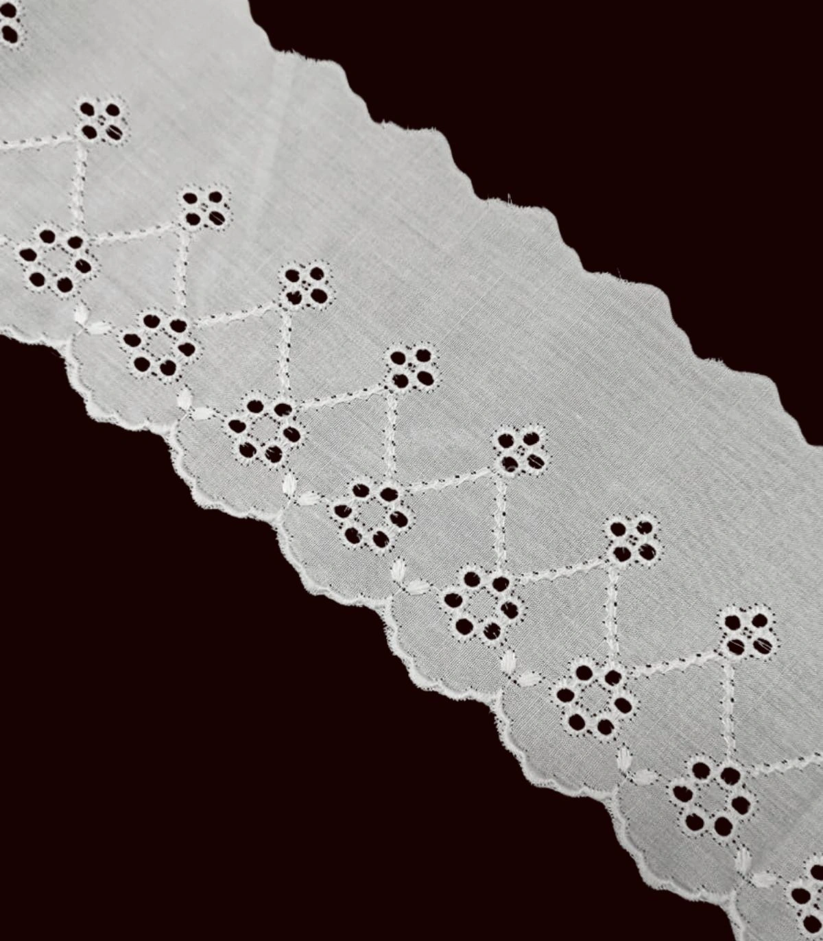 Tira Bordada Blanca de 8 cm