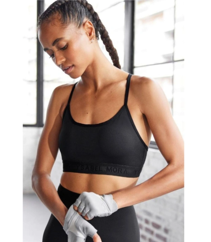 Sujetador Deportivo para Mujer Ysabel Mora | Sin Aros, con Relleno Extraíble y Tirantes Regulables - Negro