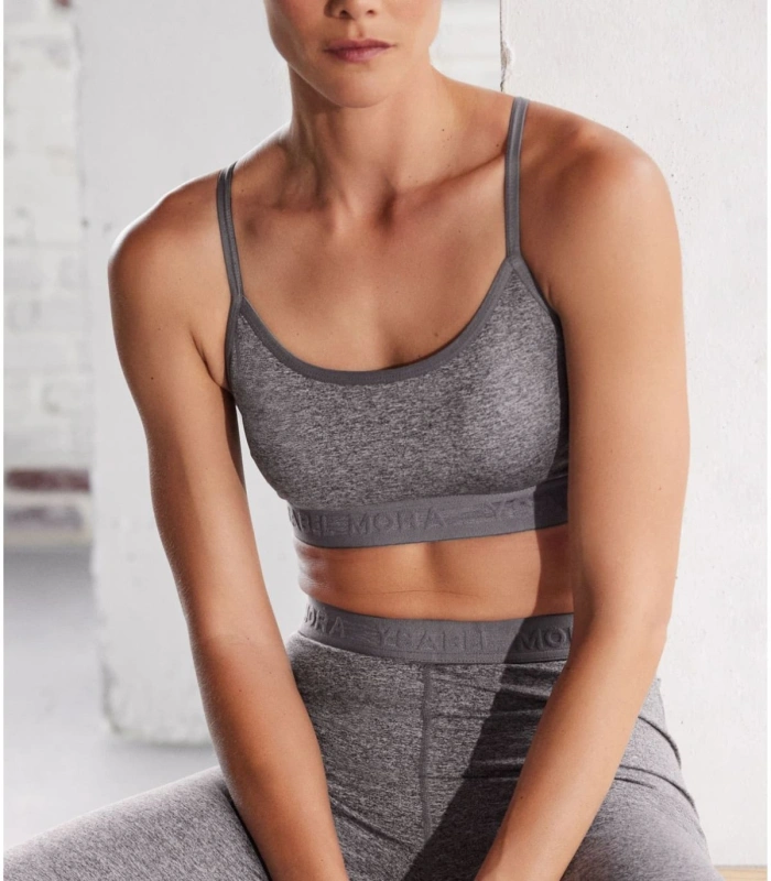 Sujetador Deportivo para Mujer Ysabel Mora | Sin Aros, con Relleno Extraíble y Tirantes Regulables - Gris