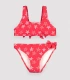 Bikini Niña Lazos Espalda Estampado Estrellas Rojo 95156 Ysabel Mora