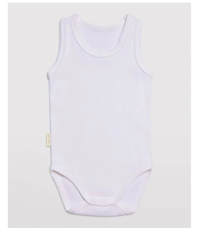 Body Básico para Bebé Ysabel Mora Blanco Tirantes Anchos, Algodón Natural