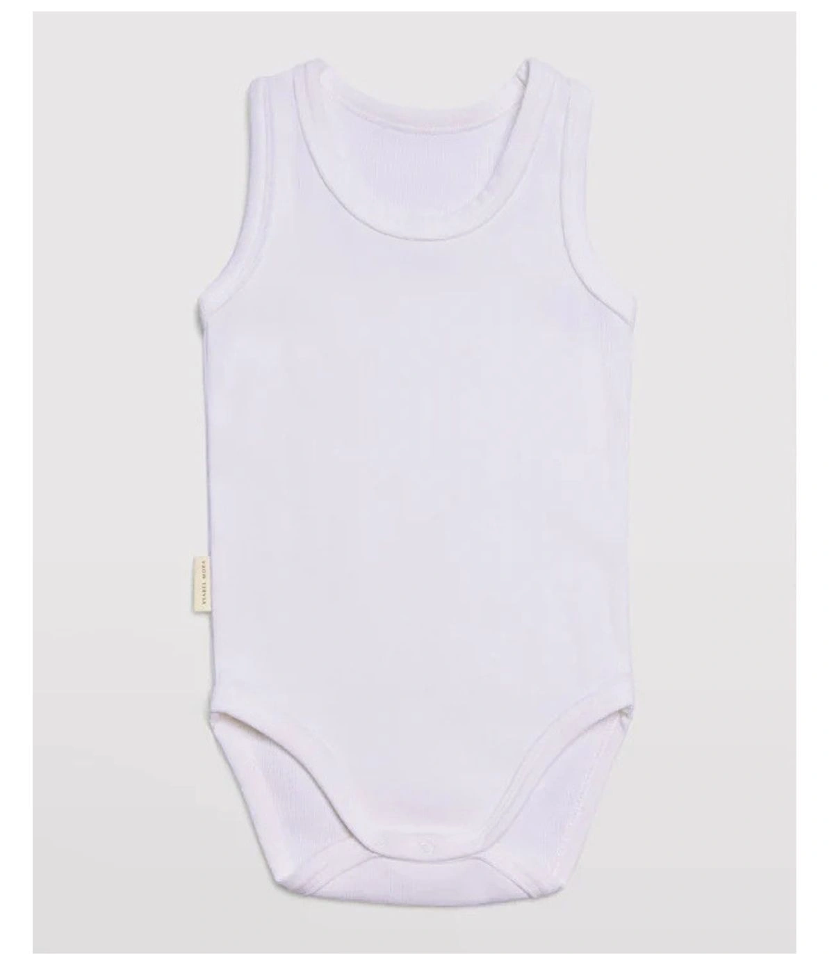 Body Básico para Bebé Ysabel Mora Blanco Tirantes Anchos, Algodón Natural