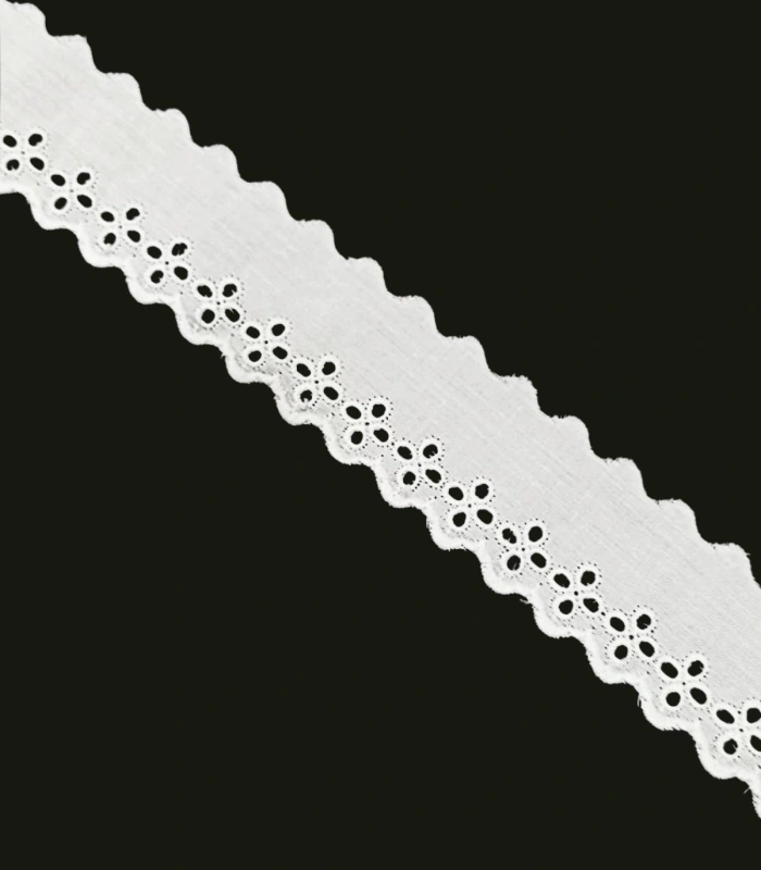 Tira Bordada Blanca de 3,5 cm