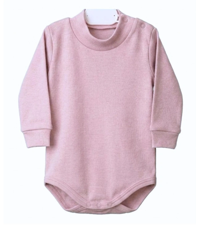 Body de Cuello Semicisne para Bebé Calamaro Baby  Interior Afelpado Suave, Apertura Lateral con Broches