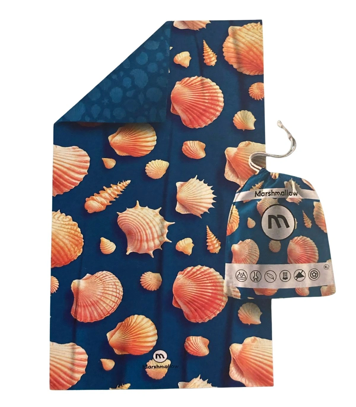 Toalla XL Playa Conchas 90x180 cm MF25408 Marshmallow Home