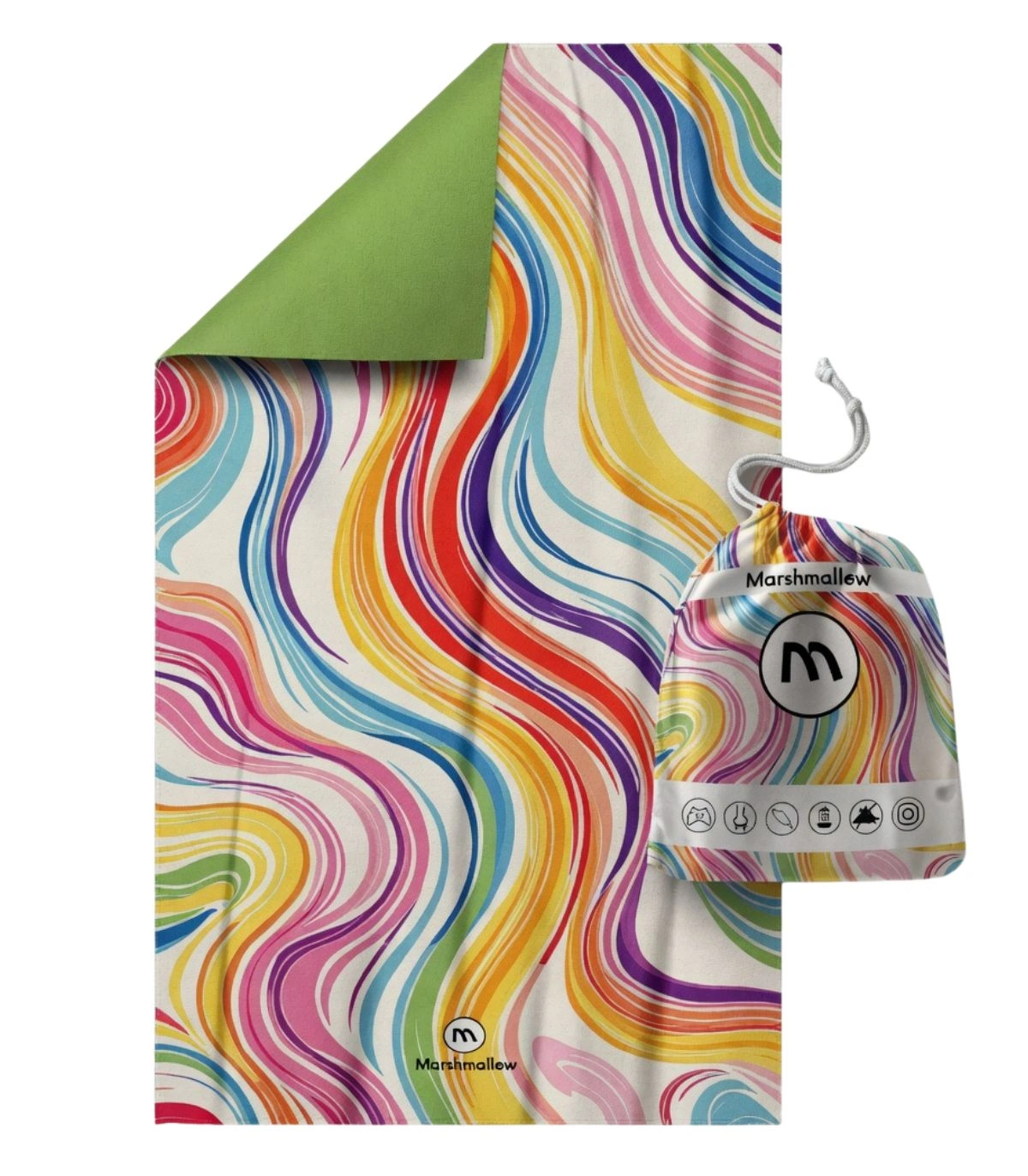 Toalla XL Playa Ondas Multicolor 90x180 cm MF25412 Marshmallow Home