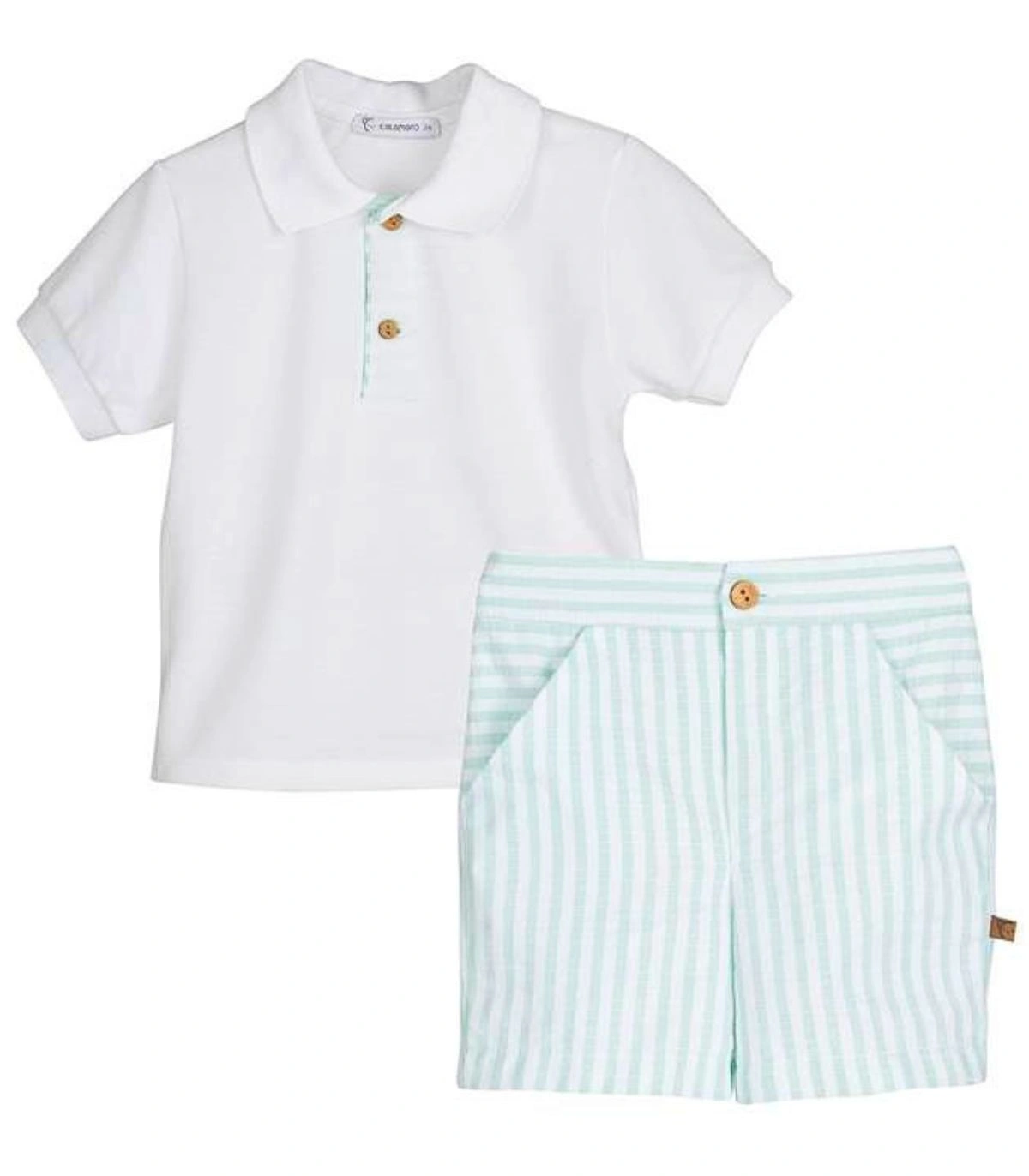 Conjunto Polo y Pantalón Bundi Mint Calamaro 11306 100% Algodón