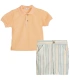 Conjunto Polo y Pantalón Indore Calamaro 11321 - Melocotón y Rayas