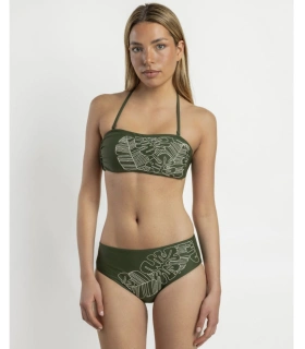 BikiniBikini Bandeau para Mujer Admas Tropical Leaves Verde Hoja 15555