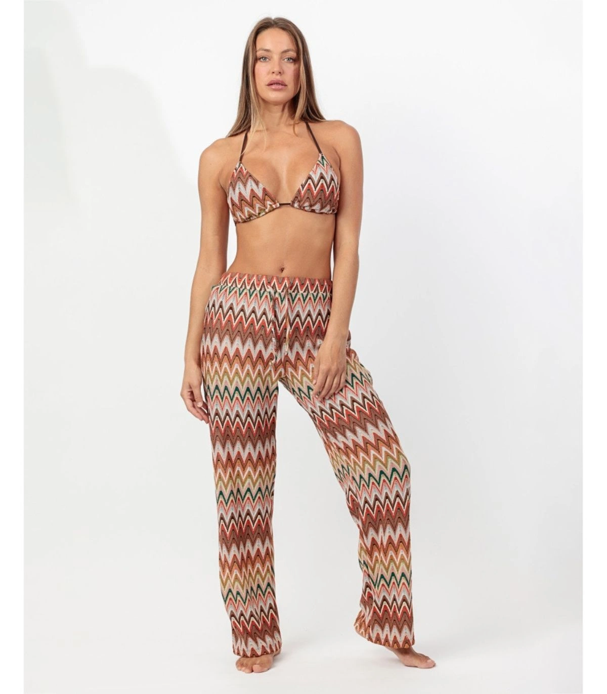 Pantalón Largo de Playa para Mujer Admas Sea Waves Multicolor 18021