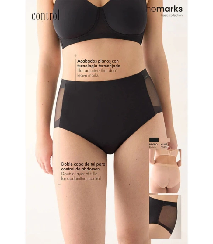 Braga Faja Talle Alto Invisible para Mujer Ysabel Mora Colección Nomarks x Paula Echevarría, Control de Abdomen 10190