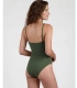 Bañador Bandeau Verde 11518 Admas - Palabra de Honor con Estampado Hojas