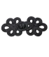 Broche Alamar de Pasamanería Negro de 14 cm para Chaquetas, Abrigos, Trajes Regionales y Hombreras Flamencas