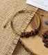 Pulsera de Macramé Artesanal "Aura Caoba" Hecha a Mano