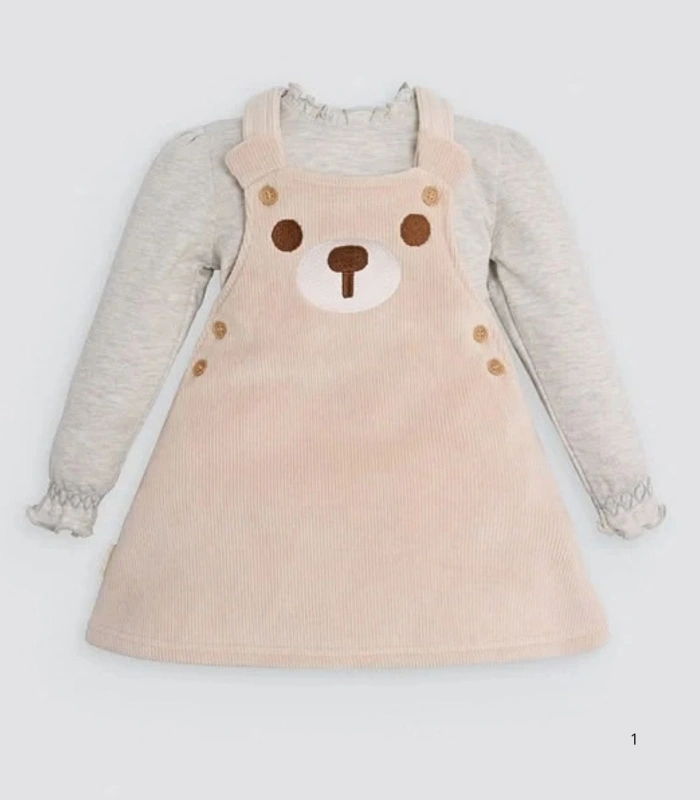 Conjunto de Bebé Tipo Pichi Efecto Pana Ysabel Mora Ref. 25472