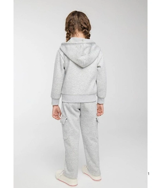 Chándal Deportivo Infantil  Gris con Cremallera Ysabel Mora Ref. 78001