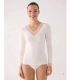 Camiseta Interior de Manga Larga con Encaje Ysabel Mora Ref. 19565 | Cuello y Puños de Encaje