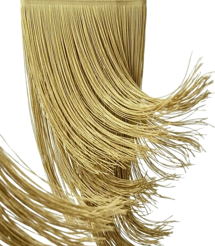 Fleco de Cuquillo 60 Cm Color Oro 100% Rayón