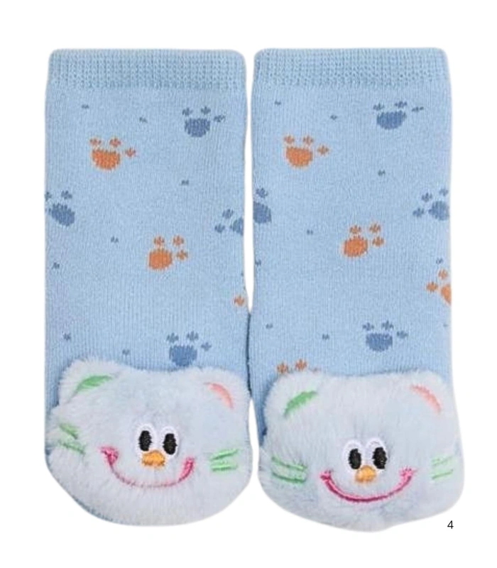 Calcetines de Bebé Térmicos Antideslizantes con Aplique Sensorial Ysabel Mora