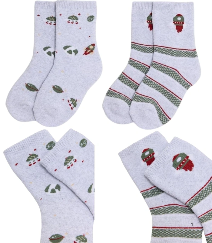 Pack de 2 Calcetines de Bebé Térmicos con Estampado Espacial Ysabel Mora
