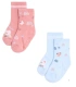 Pack de 2 Calcetines de Bebé Térmicos Antideslizantes con Estampado de Gatos y Arcoíris Ysabel Mora