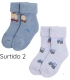 Pack de 2 Calcetines de Bebé Térmicos de Algodón con Estampado de Tractores y Cerditos Ysabel Mora