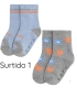 Pack de 2 Calcetines de Bebé Térmicos Antideslizantes de Algodón Estampado con Osos Ysabel Mora