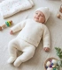 Conjunto de Bebé de Lana de 3 Piezas en Color Marfil Marca Baby C2015