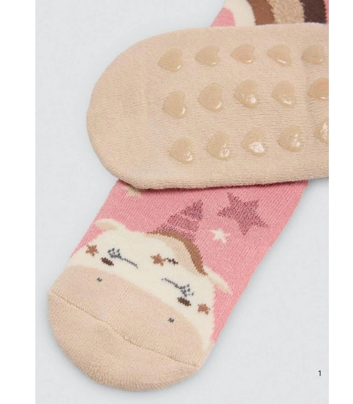 Calcetines de Niña Térmicos Antideslizantes de Algodón con Estampado de Unicornios y Arcoíris Ysabel Mora 32609