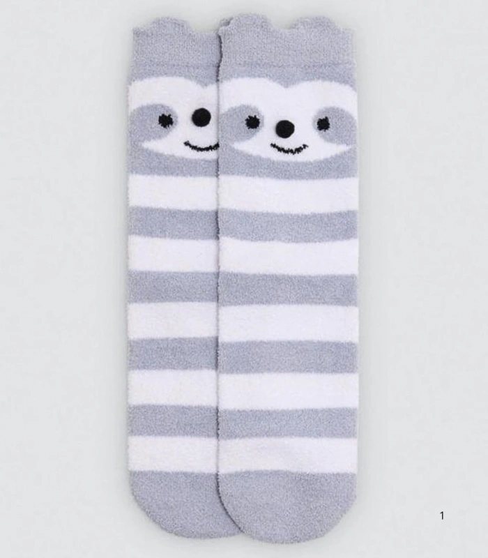 Calcetines de Niña Térmicos Antideslizantes con Detalles 3D y Caritas de Animales Ysabel Mora 32610