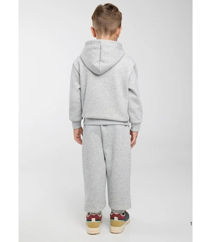 Chándal Deportivo de Niño Afelpado con Sudadera y Jogger Ancho en Color Gris Ysabel Mora 78500