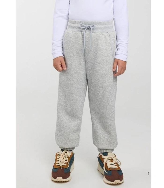 Chándal Deportivo de Niño Afelpado con Sudadera y Jogger Ancho en Color Gris Ysabel Mora 78500