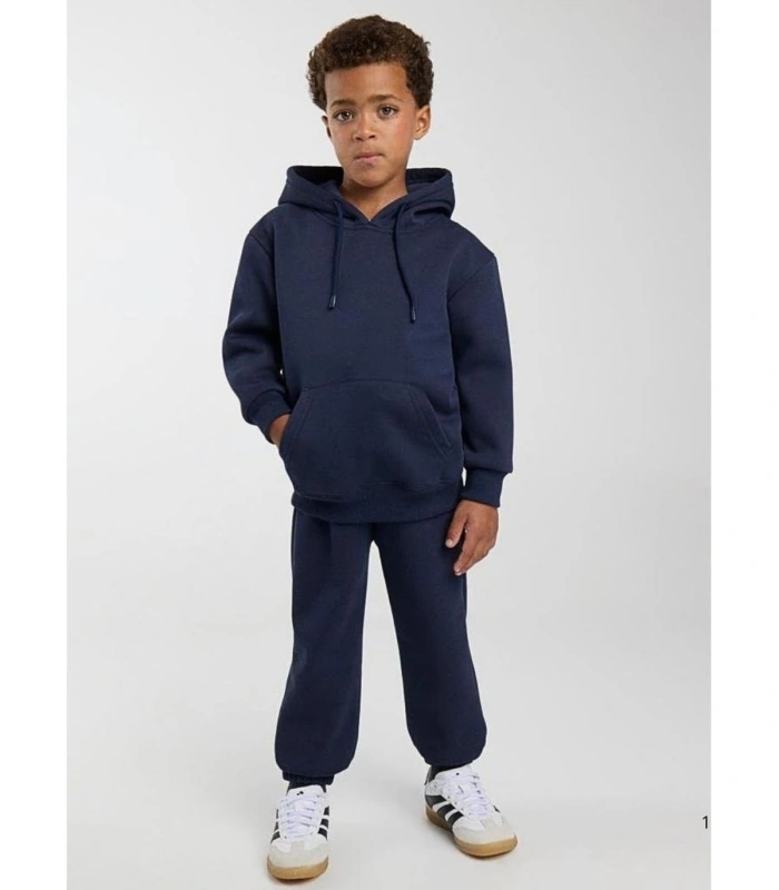 Chándal Deportivo de Niño Afelpado con Sudadera y Jogger Ancho Azul Marino Ysabel Mora 78500