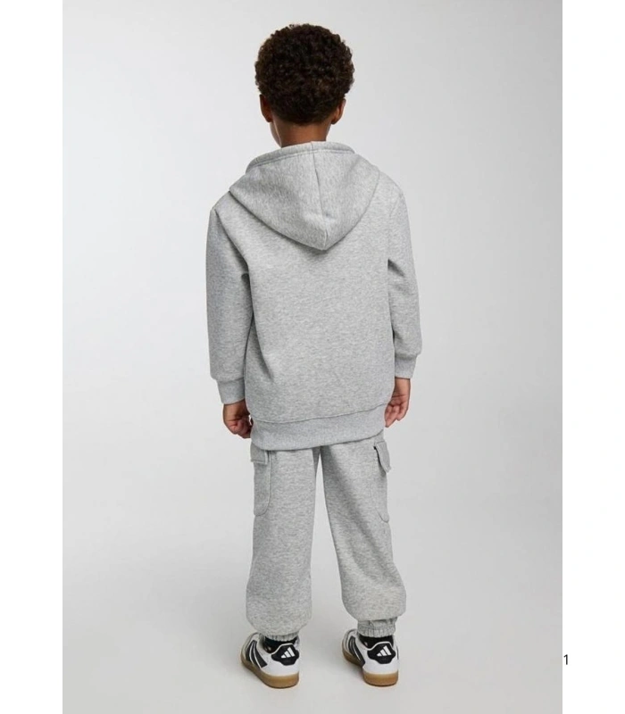 Chándal Deportivo de Niño Afelpado Gris Ysabel Mora 78501