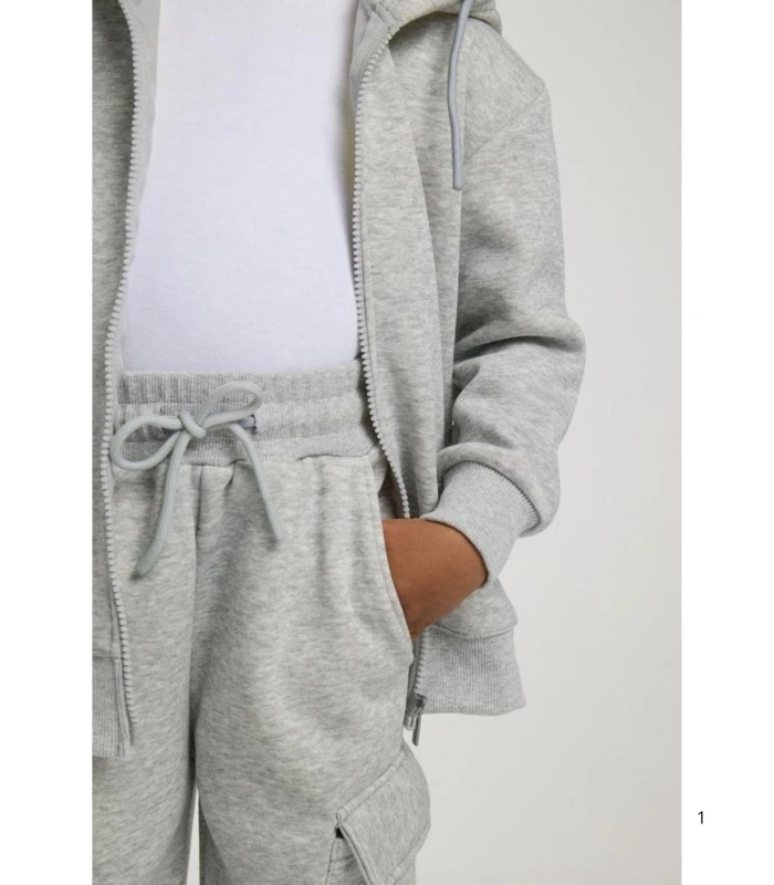 Chándal Deportivo de Niño Afelpado Gris Ysabel Mora 78501