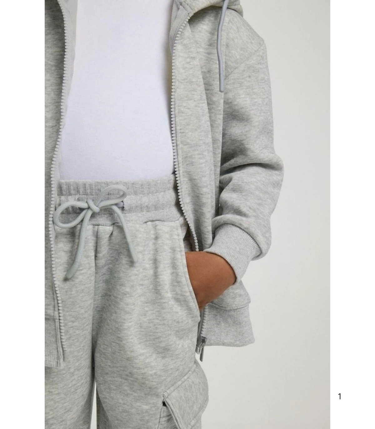 Chándal Deportivo de Niño Afelpado Gris Ysabel Mora 78501