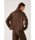 Jersey Cálido de Mujer con Cuello de Cremallera Marrón Ysabel Mora 70724