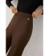 Pantalón Ancho Cálido de Tiro Alto para Mujer en Color Marrón Ysabel Mora 70727