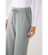 Pantalón Recto Afelpado de Mujer con Tiro Alto en Color Azul Ysabel Mora 70743