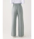 Pantalón Recto Afelpado de Mujer con Tiro Alto en Color Azul Ysabel Mora 70743