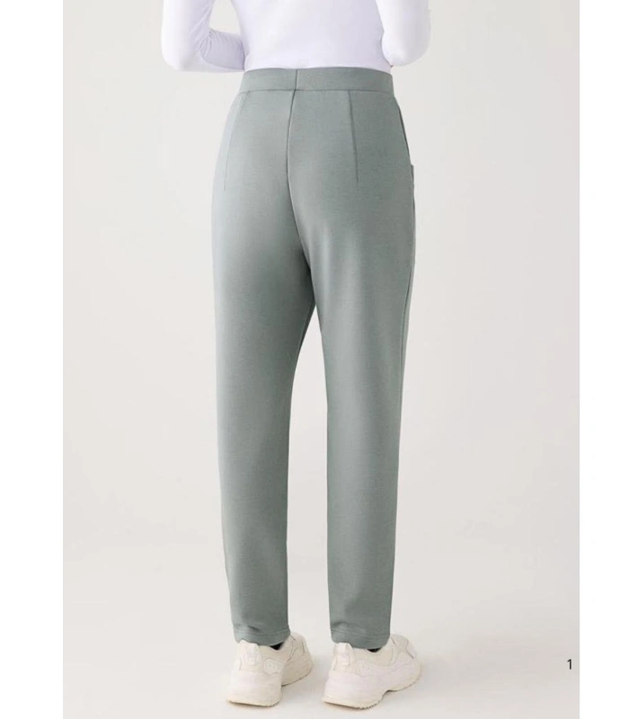 Pantalón Slim Afelpado de Mujer con Tiro Alto en Color Azul Ysabel Mora 70744